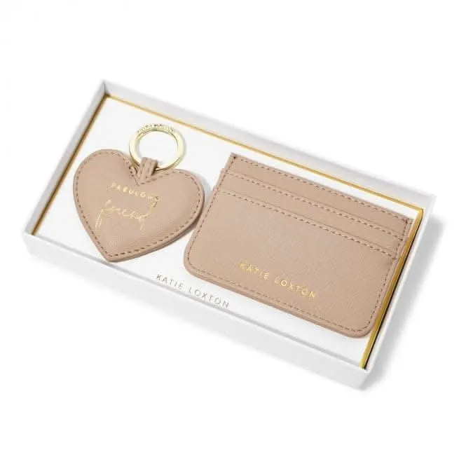 Brown Card Holder & Keyring Set KLB3061 Katie Loxton Jewelry And Accessories