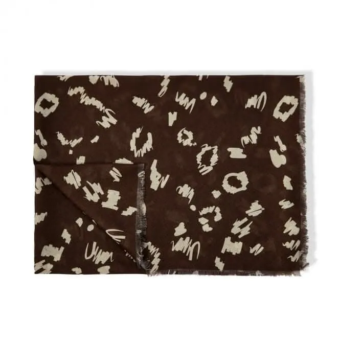 Brown Sentiment Scarf Leopard KLS495 Katie Loxton Jewelry And Accessories