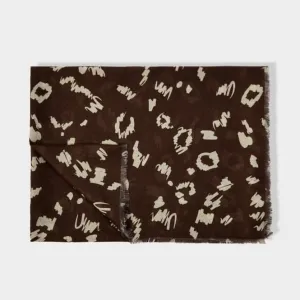 Brown Sentiment Scarf Leopard KLS495 Katie Loxton Jewelry And Accessories