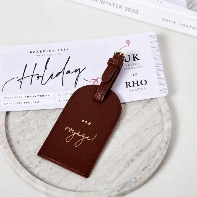 Cacao Luggage Tag KLB3019 Katie Loxton Jewelry And Accessories