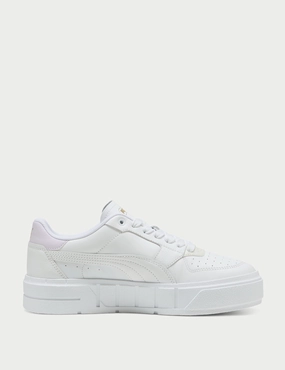 Cali Court Leather Sneakers - White/Lilac Frost Puma womens athletic shoes with modern design