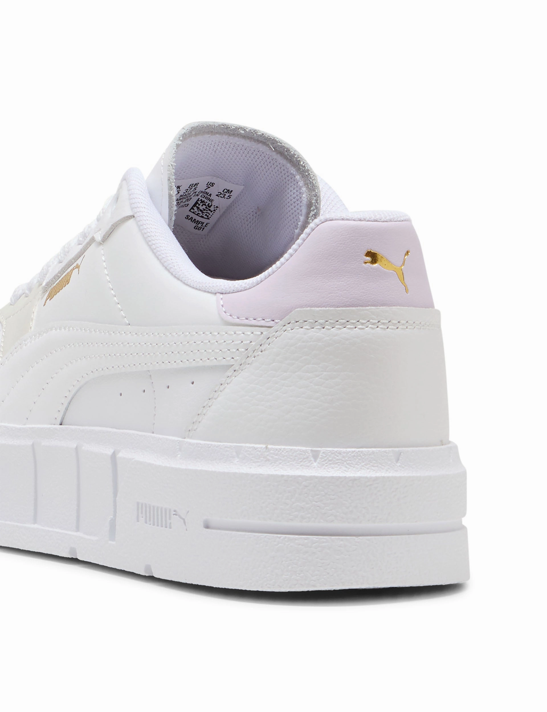 Cali Court Leather Sneakers - White/Lilac Frost Puma women's stylish sport footwear