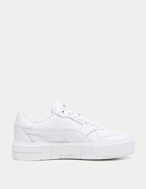 Cali Court Leather Sneakers - White Puma womens athletic shoes with modern design