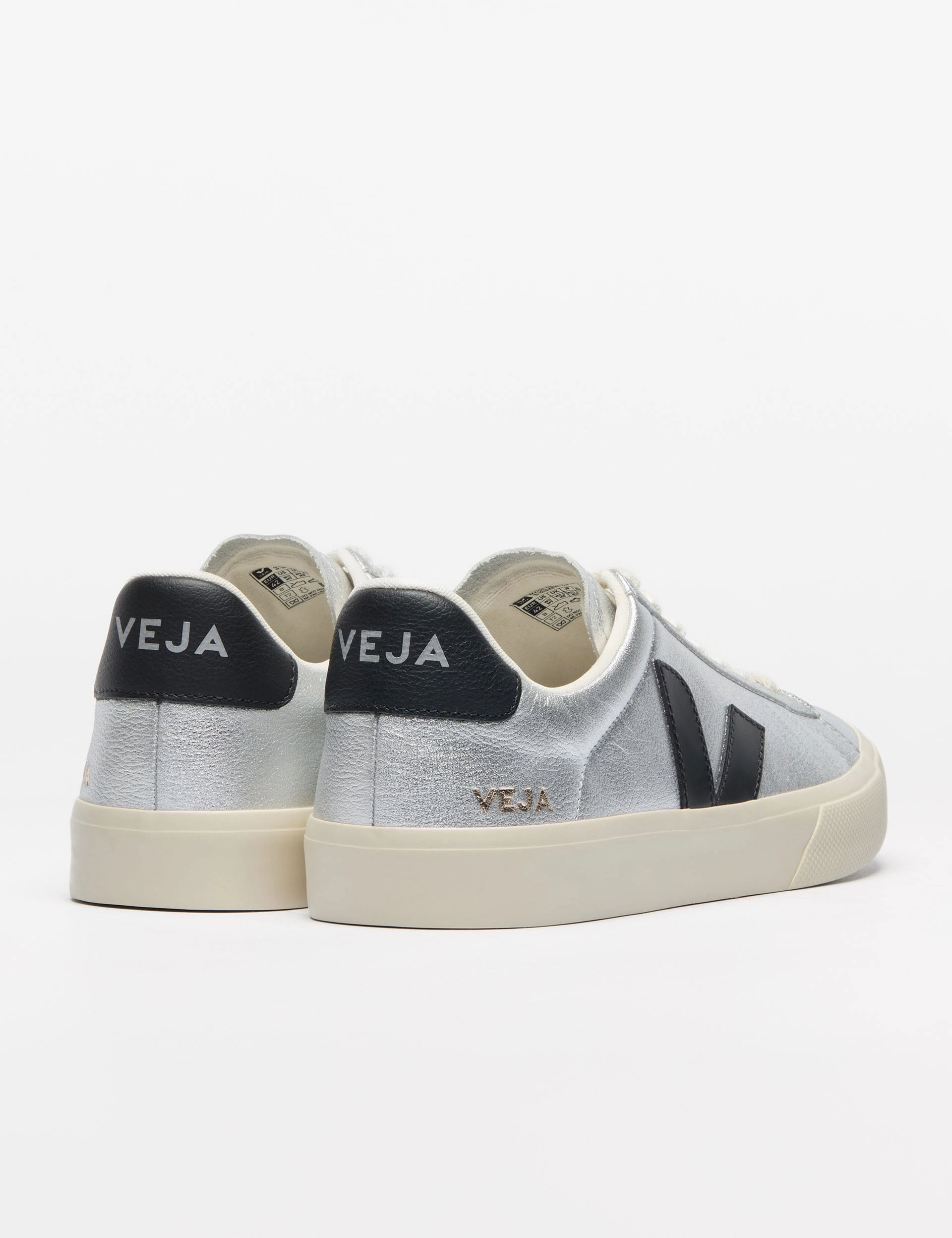 Campo Leather - Silver Black Veja women's trendy casual shoes
