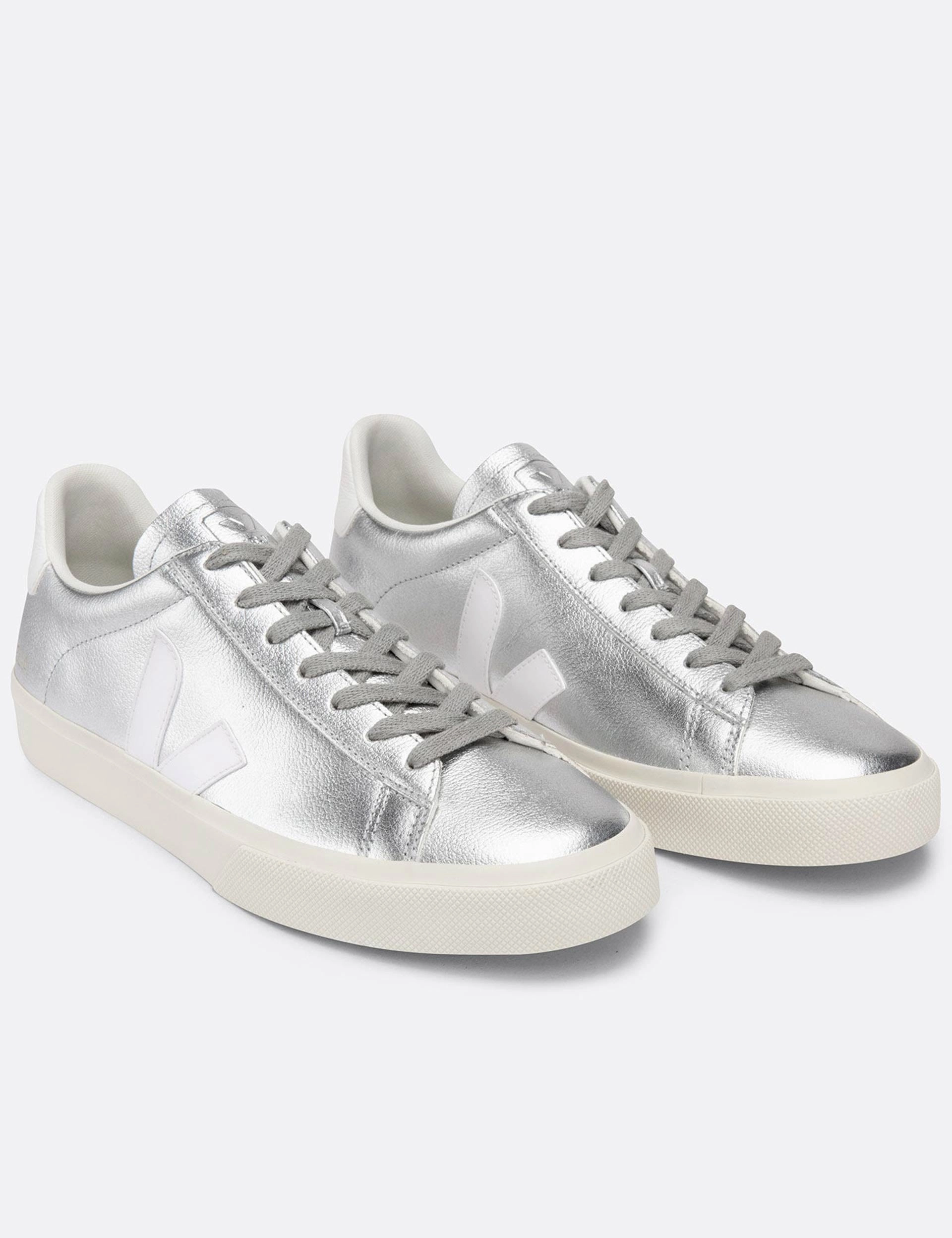 Campo Leather - Silver White | Women's Veja women's trendy casual shoes