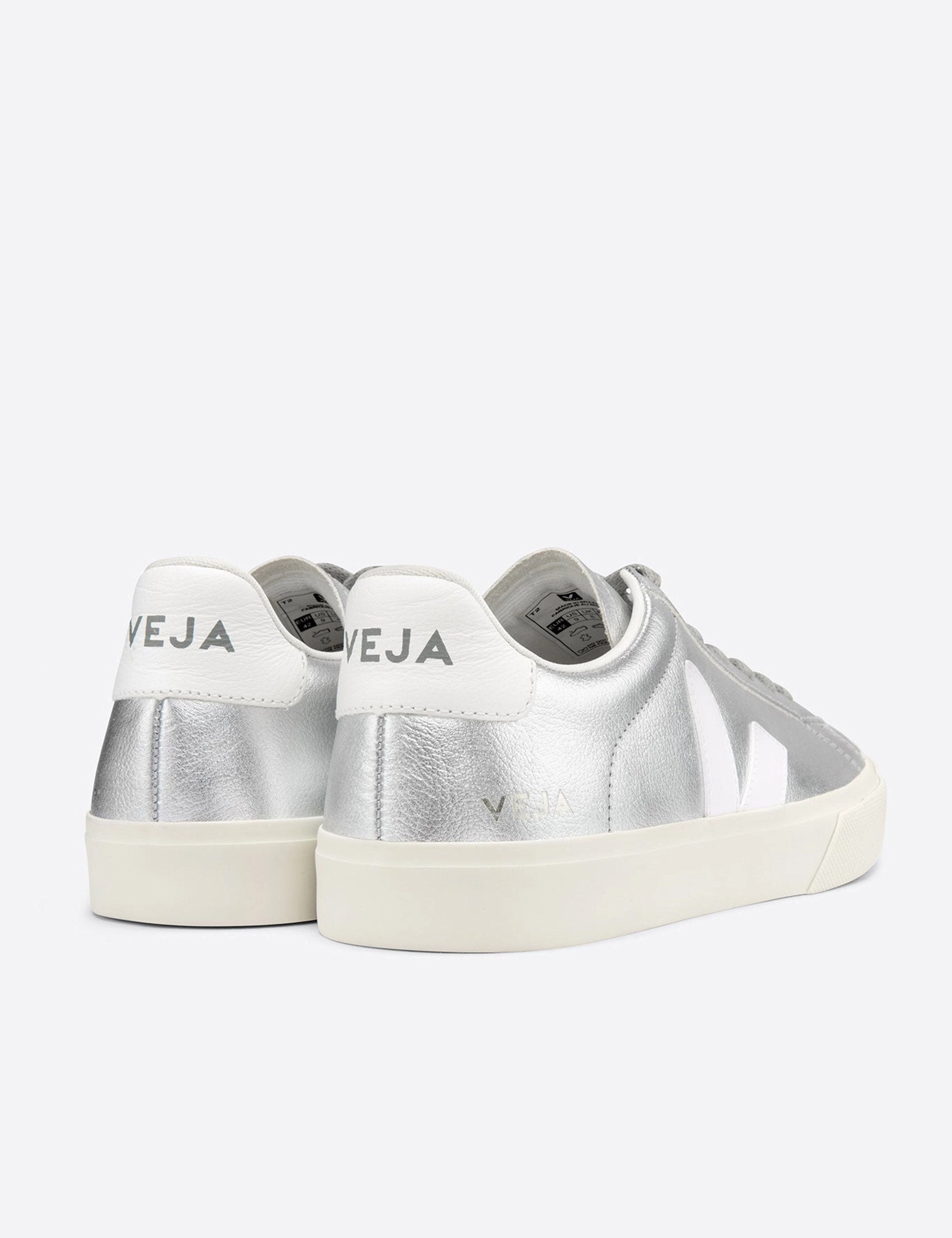 Campo Leather - Silver White | Women's Veja women's trendy casual shoes