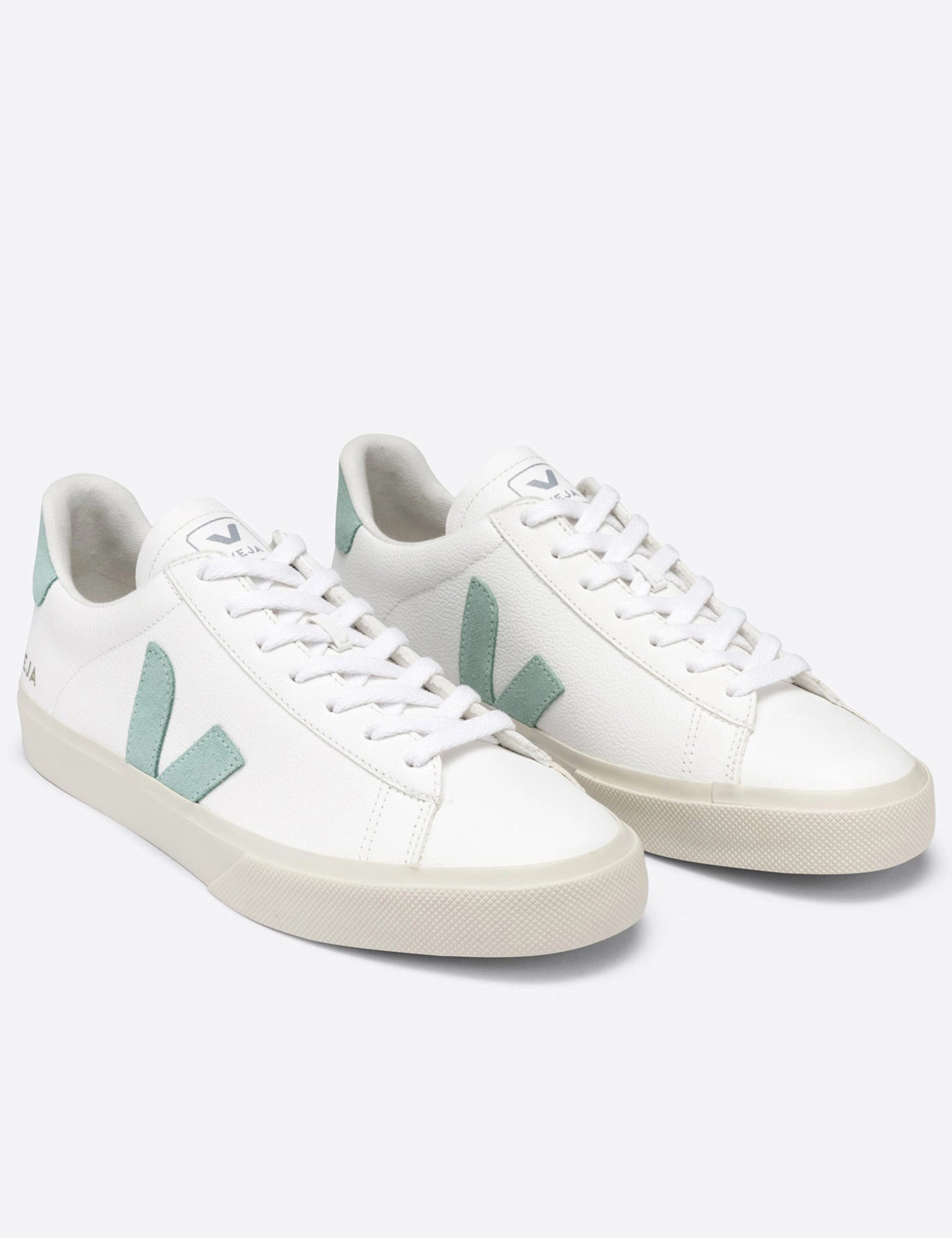 Campo Leather - White Matcha Veja women's trendy casual shoes