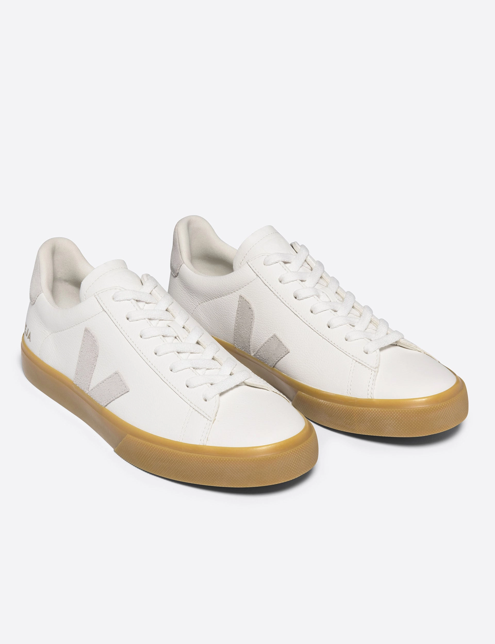 Campo Leather - White Natural Natural Veja women's trendy casual shoes