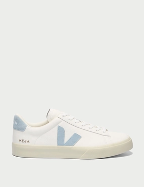 Campo Leather - White Steel Veja womens shoes with sustainable materials