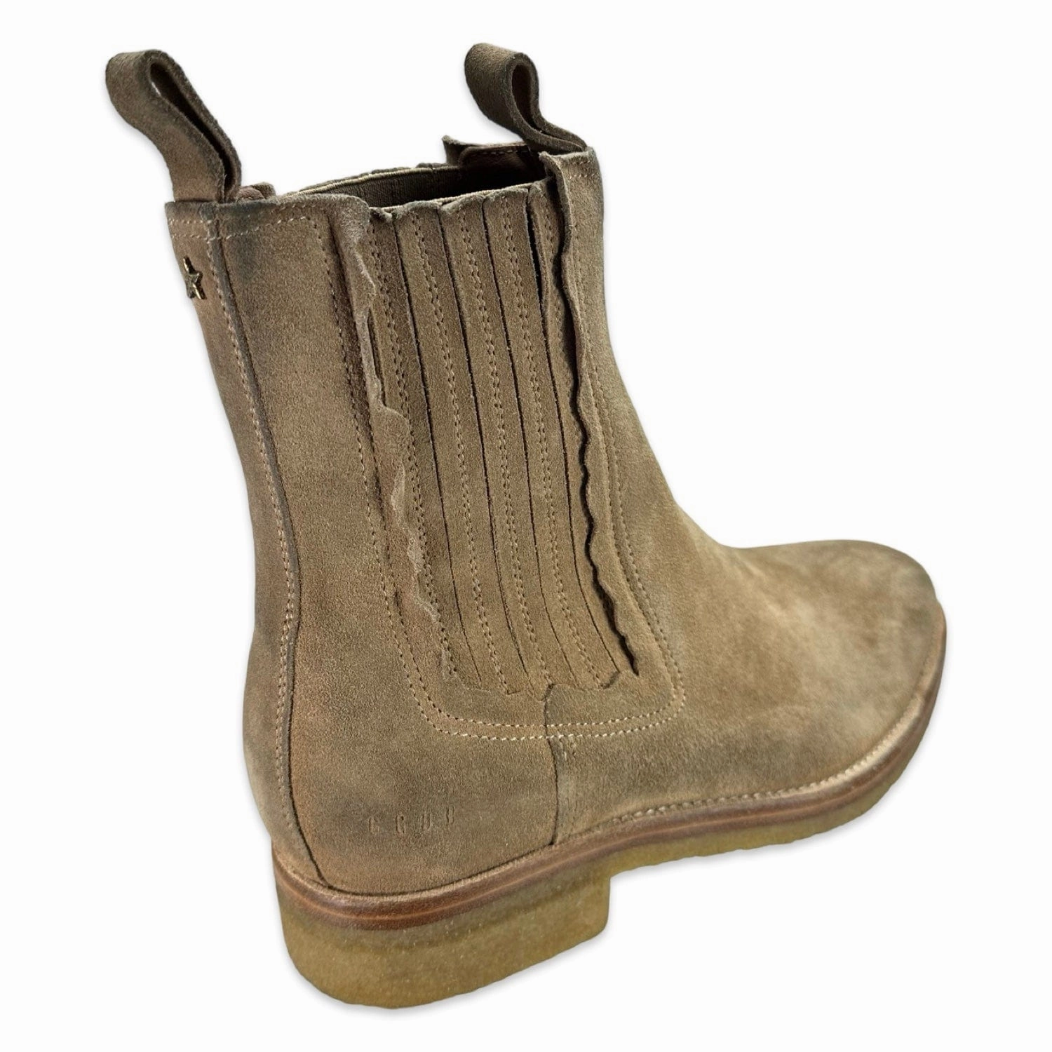 Chelsea Crepe Suede Boot Golden Goose distressed luxury sneakers