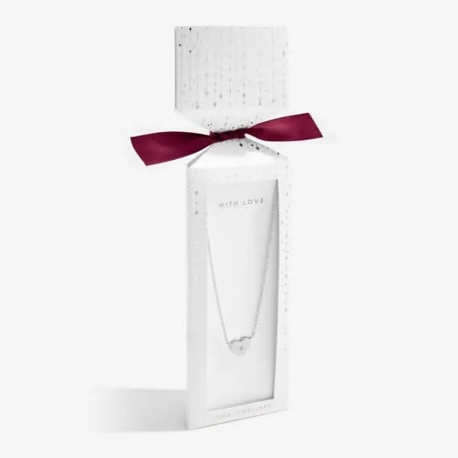 Christmas Cracker With Love Silver 46cm   5cm Necklace 6285 Joma Jewellery