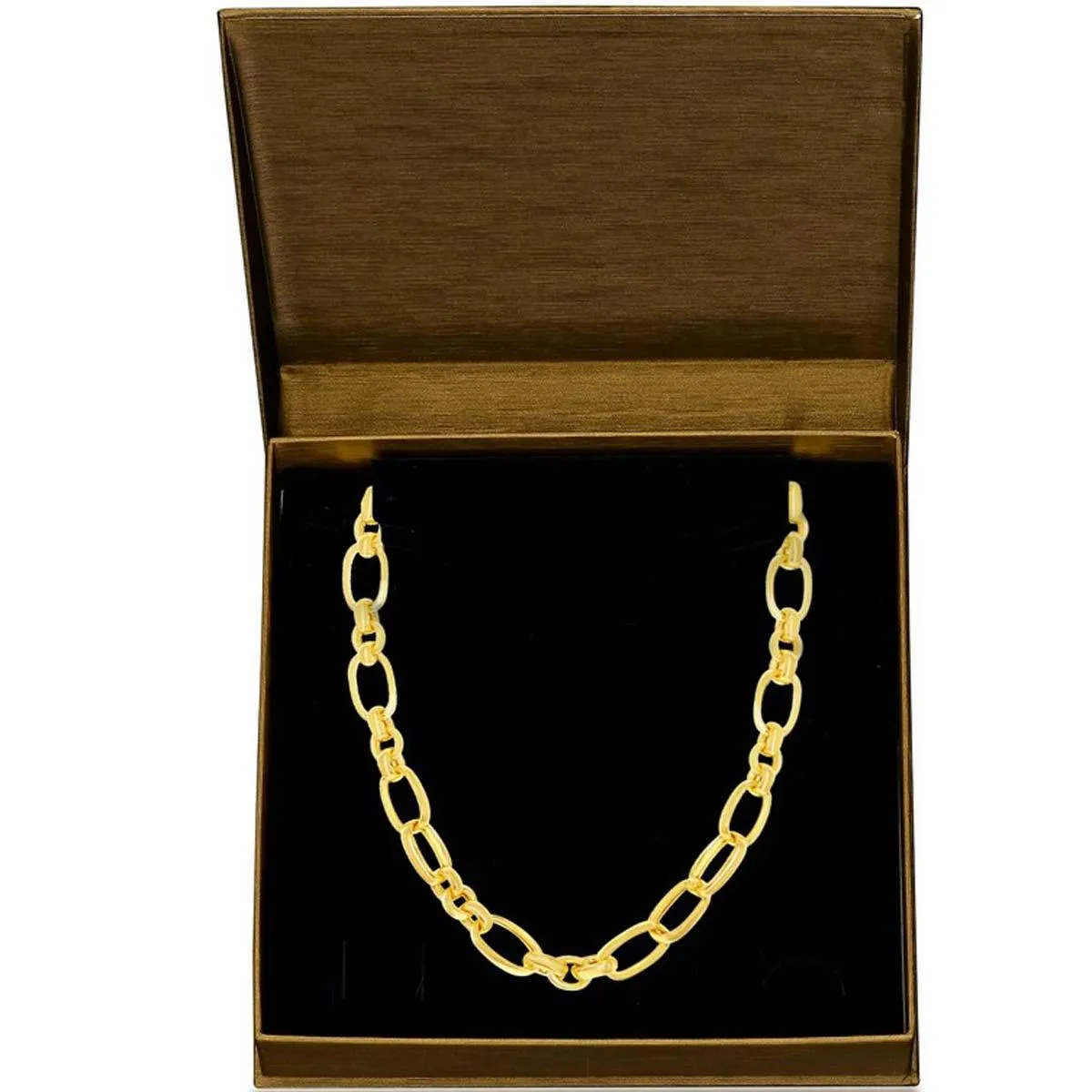 Classic Jewelry Unisex Necklace - 14K Gold Overlay Large Link Lobster Clasp | BML-4093