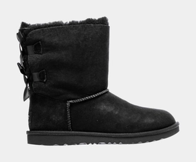 Classic Bailey Bow 2 Grade School Boots (Black) ugg classic tasman slippers warm and durable