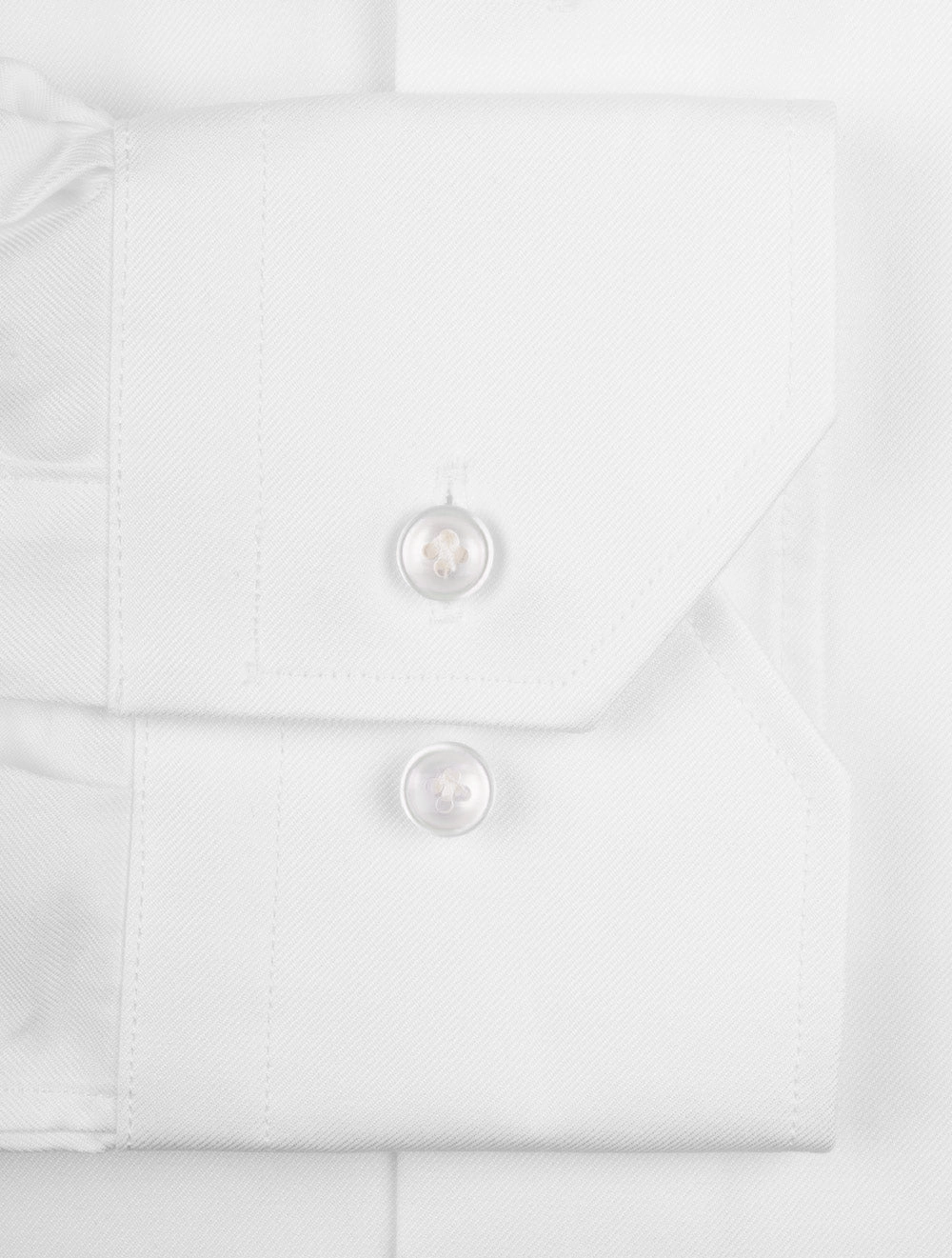 Classic Fit Thomas Mason Single Cuff White