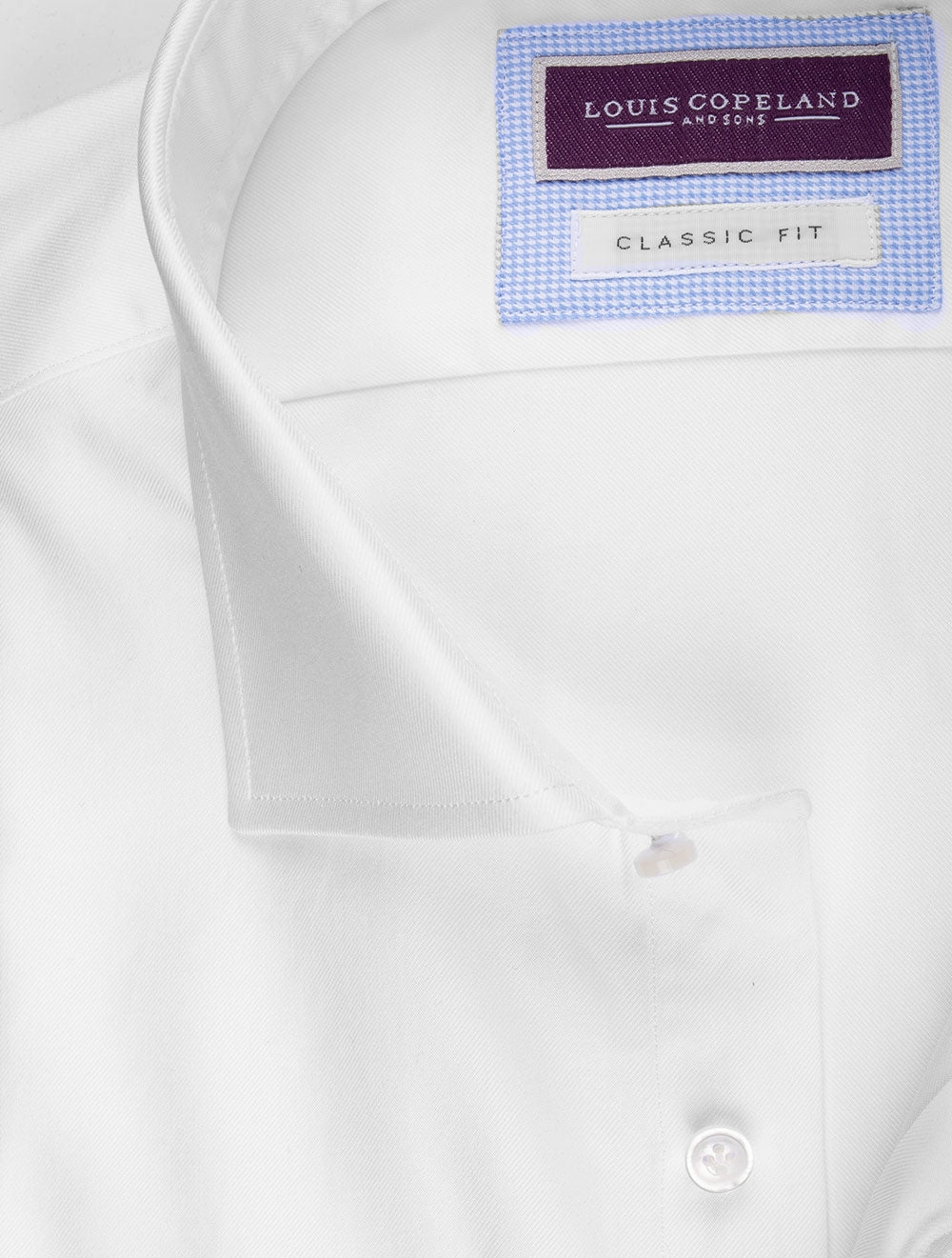 Classic Fit Thomas Mason Single Cuff White