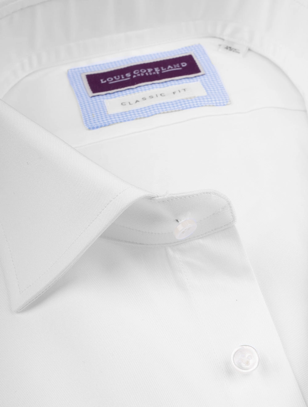 Classic Fit Thomas Mason Single Cuff White