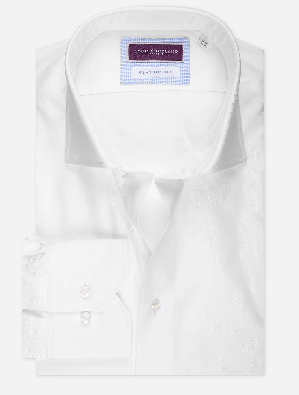 Classic Fit Thomas Mason Single Cuff White