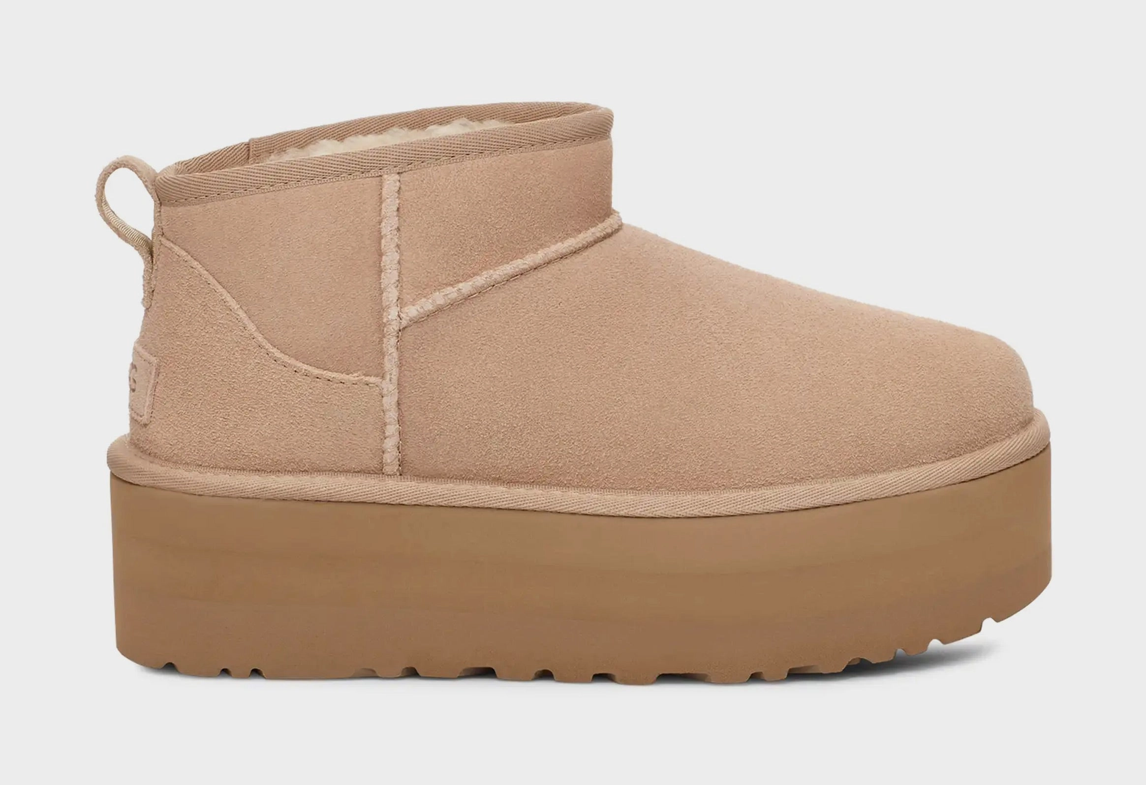 Classic Ultra Mini Platform Womens Boots (Beige) ugg classic tasman slippers warm and durable