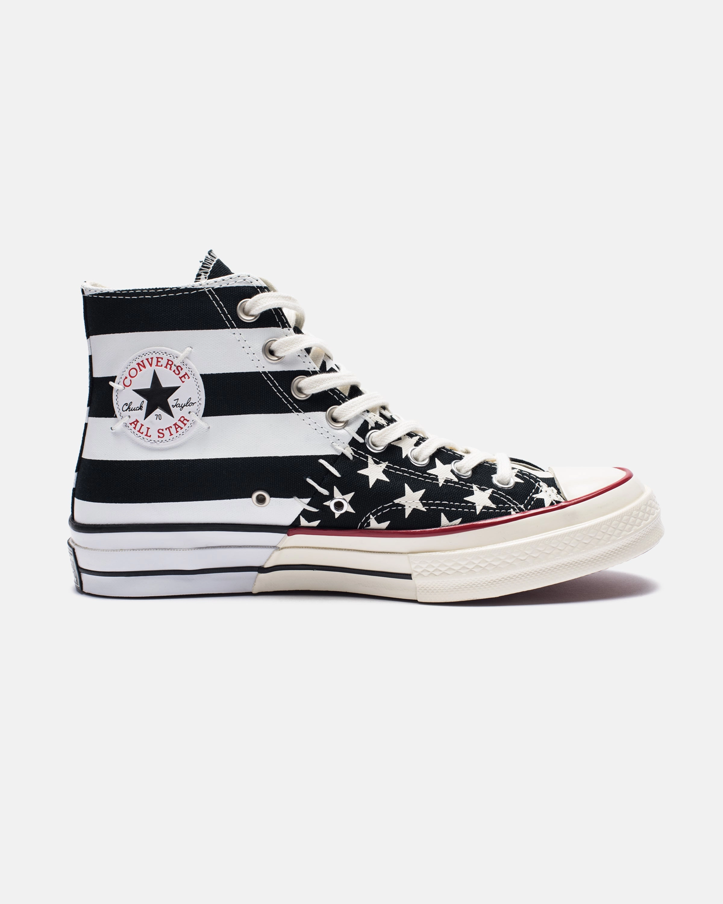 CONVERSE CHUCK 70 HI ARCHIVE RESTRUCTURED - BLACK/WHITE/EGRET Womens vintage sneakers
