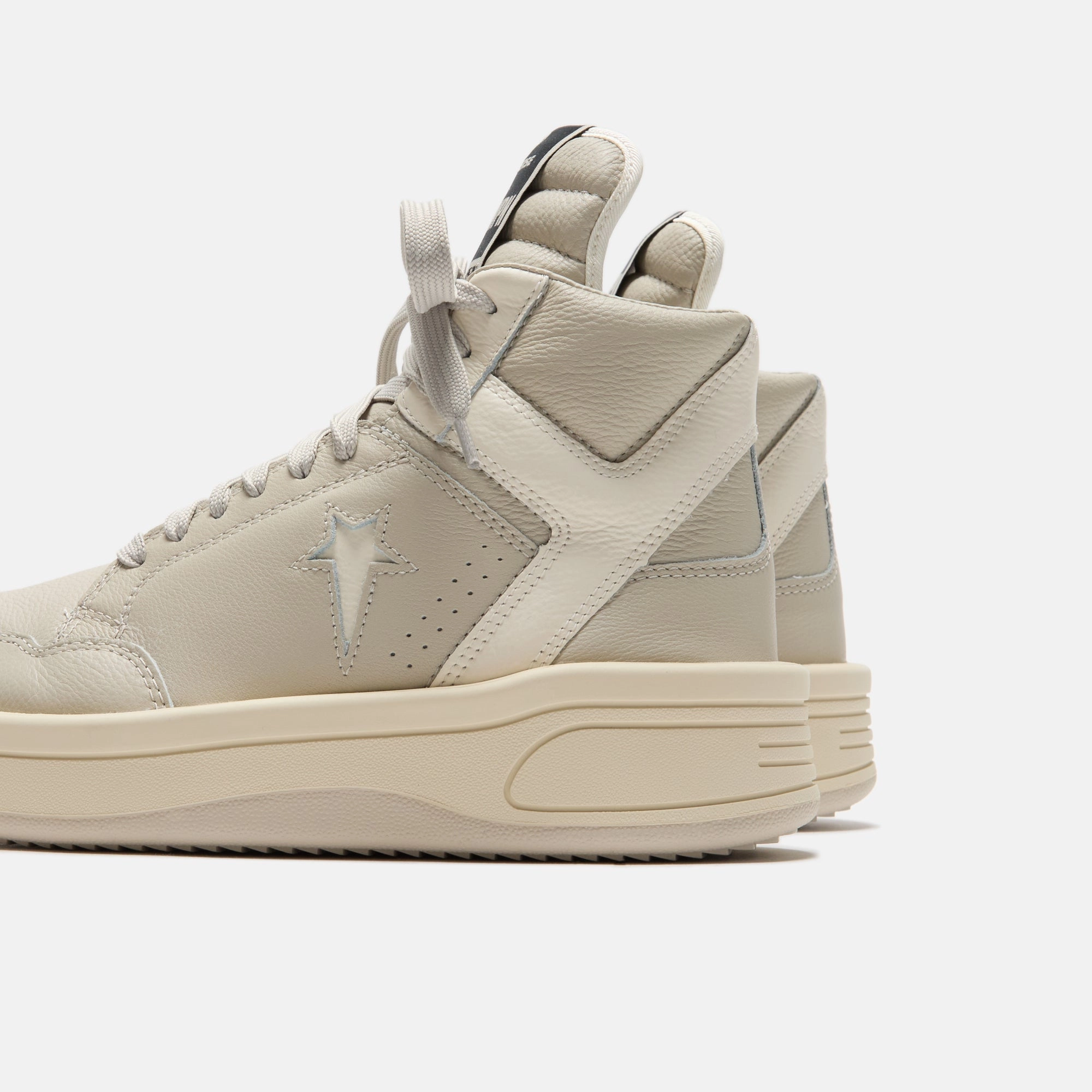 Converse x Rick Owens DRKSHDW Turbowpn - Oyster / White Heritage style lace-ups
