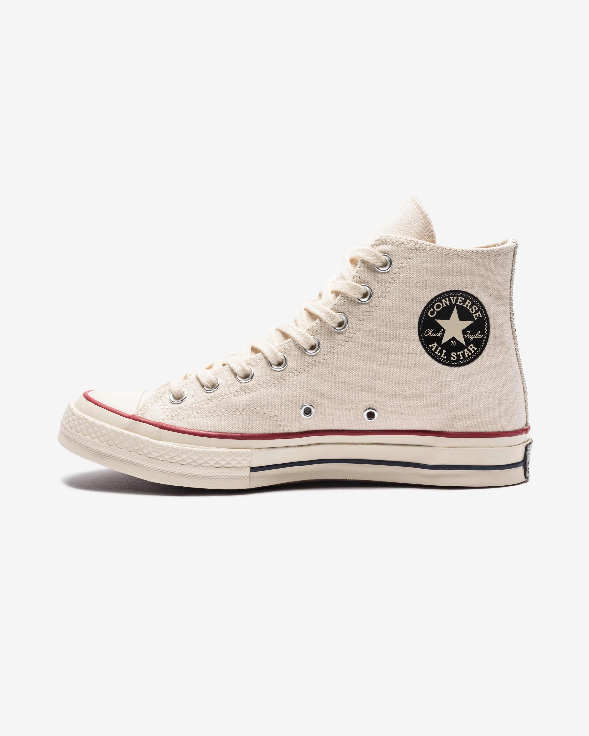 CONVERSE X UNDEFEATED CHUCK 70 HI - NATURAL/ FIERYRED Womens vintage sneakers