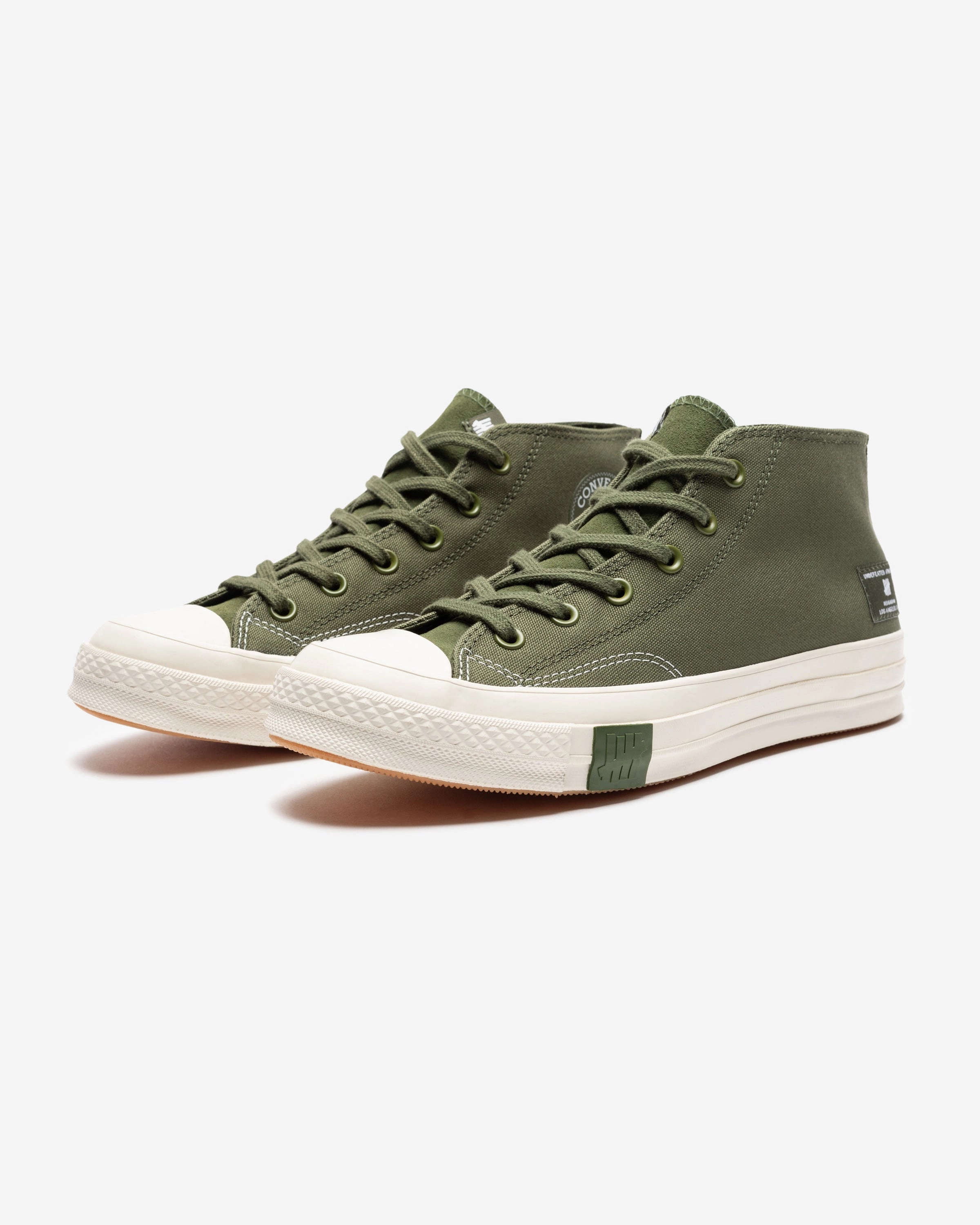CONVERSE X UNDEFEATED CHUCK 70 MID - CHIVE/ PARCHMENT Womens vintage sneakers