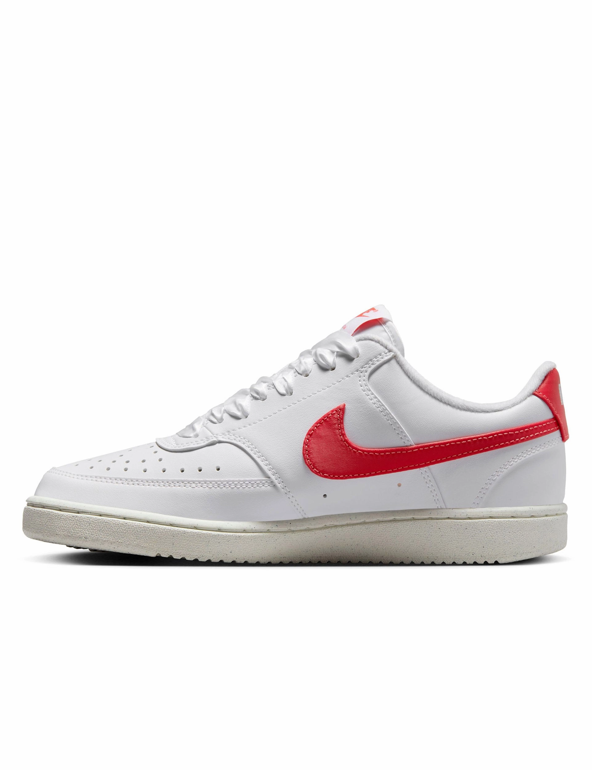 Court Vision Low Next Nature Shoes - White/Magic Ember/Sail Nike women's stylish athletic footwear