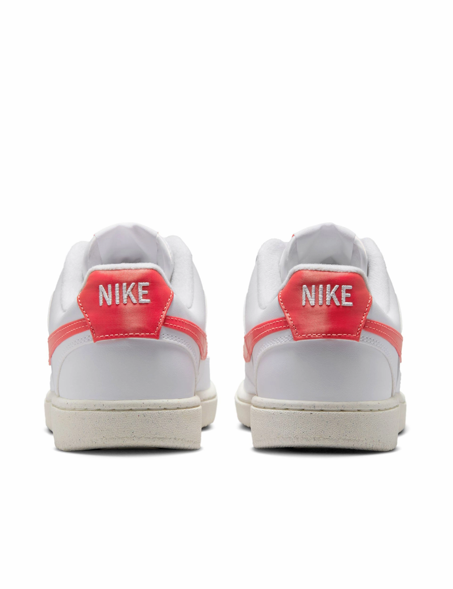 Court Vision Low Next Nature Shoes - White/Magic Ember/Sail Nike women's stylish athletic footwear