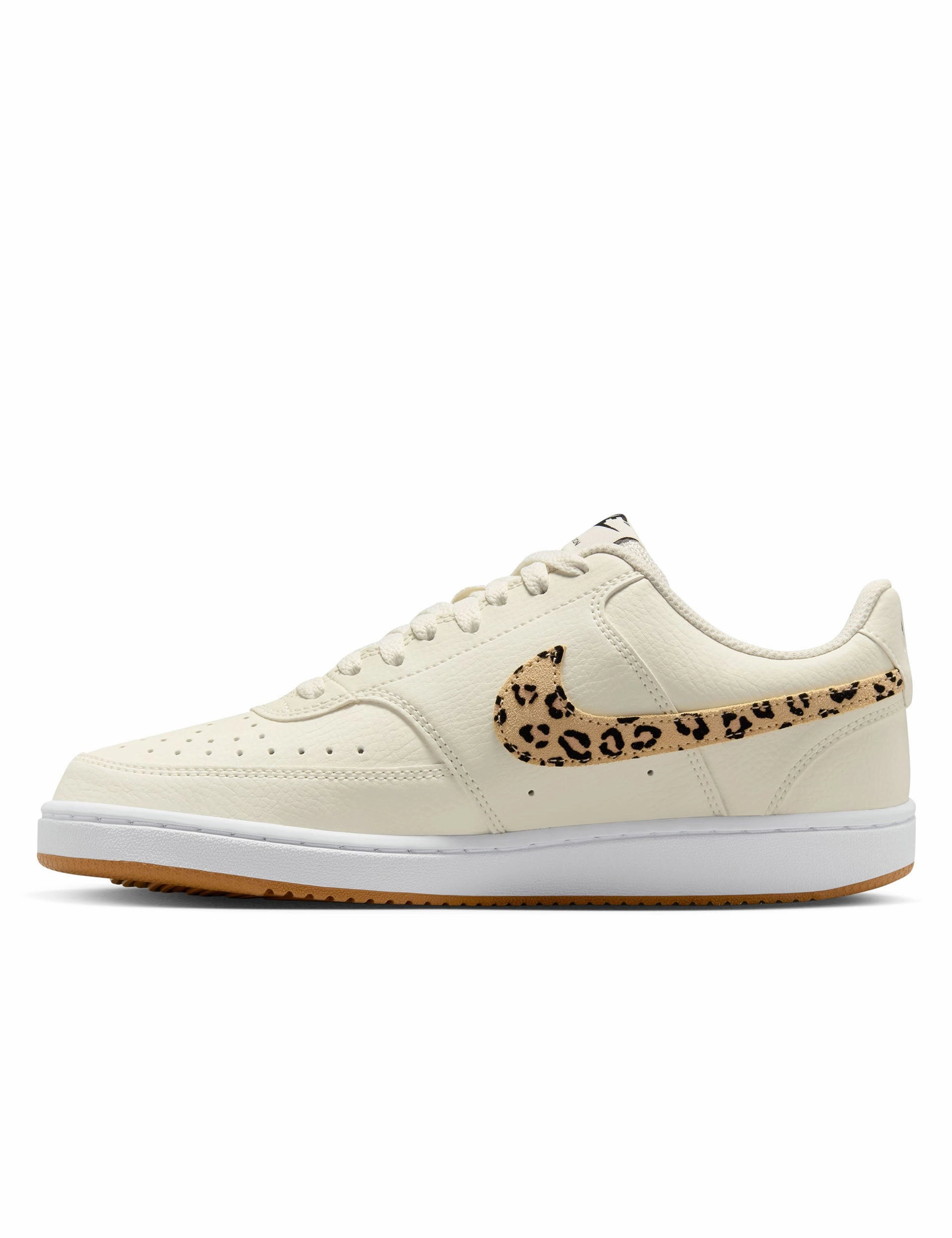 Court Vision Shoes - Sail/Black/White/Flax Nike women's stylish athletic footwear