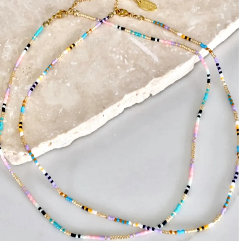 Crystals & Beaded Jewellery Corsica - Lilac Necklace