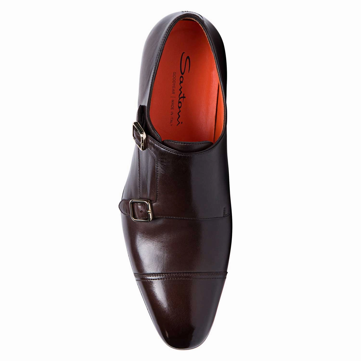 Daemons Double Monk Santoni handcrafted leather footwear