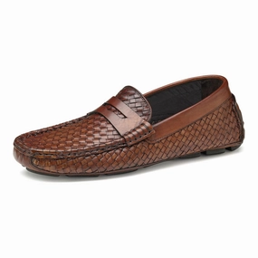 Dayton Woven Penny Driver J&M classic dress shoes for formal wear