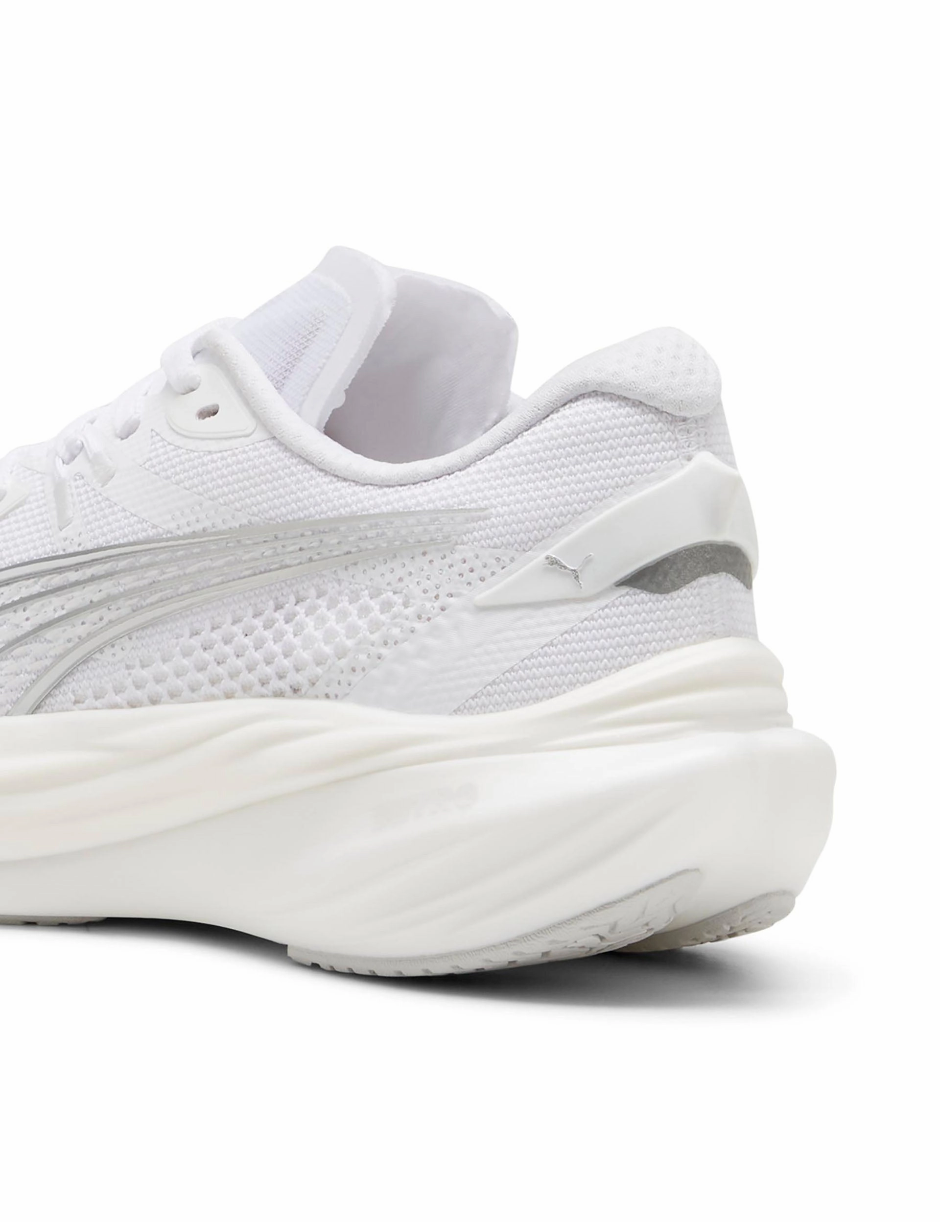 Deviate NITRO 3 Running Shoes - White/Feather Grey/Silver Puma women's stylish sport footwear