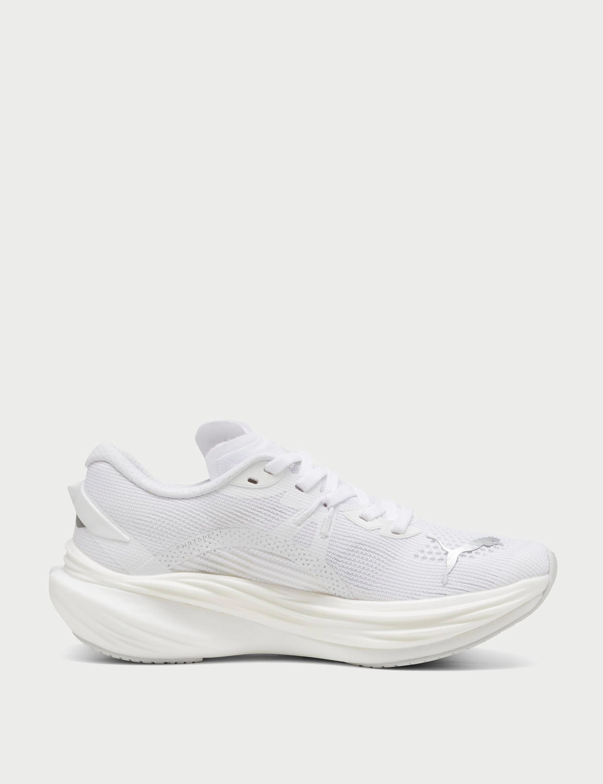 Deviate NITRO 3 Running Shoes - White/Feather Grey/Silver Puma womens athletic shoes with modern design