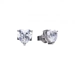 Diamonfire Silver White Zirconia Heart Earrings E5585 Diamonfire Jewellery
