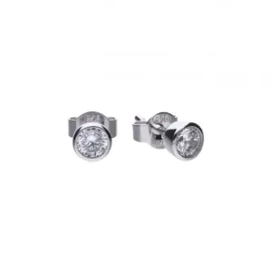 Diamonfire Silver White Zirconia Solitaire Earrings E5617 Diamonfire Jewellery