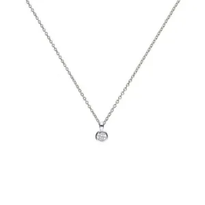 Diamonfire Silver White Zirconia Solitaire Pendant P4640 Diamonfire Jewellery