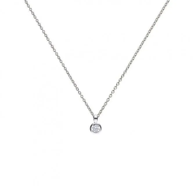 Diamonfire Silver White Zirconia Solitaire Pendant P4640 Diamonfire Jewellery