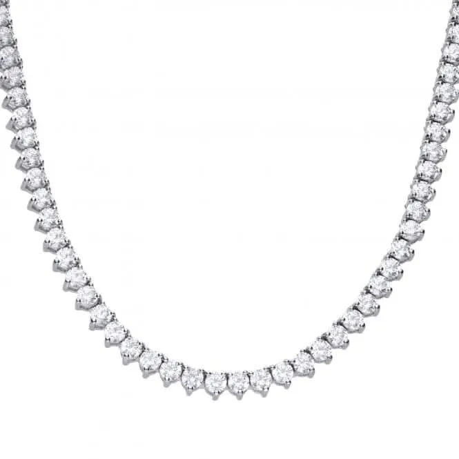 Diamonfire Silver White Zirconia Tennis Collier Necklace N4231 Diamonfire Jewellery