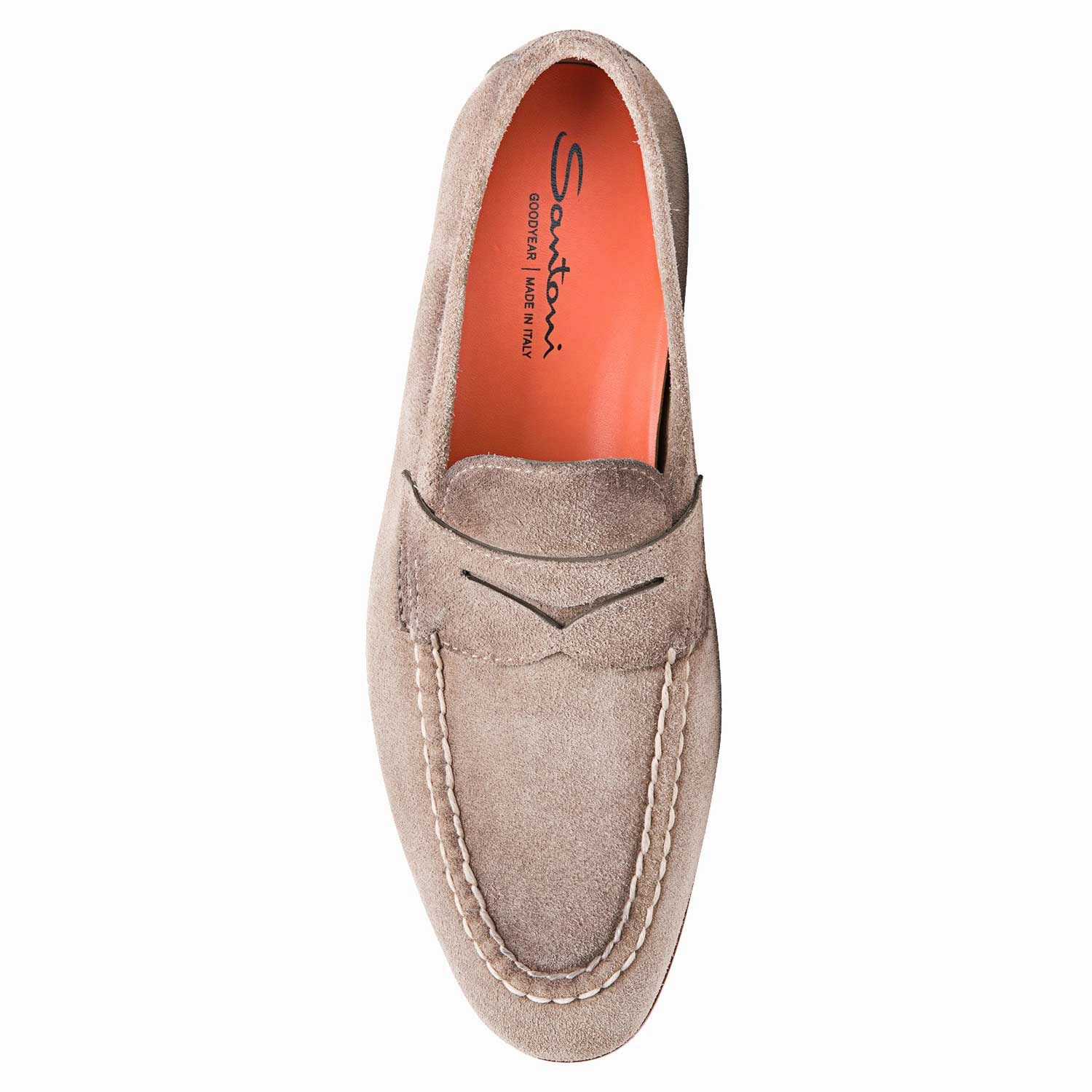 Door Penny Loafer Santoni handcrafted leather footwear