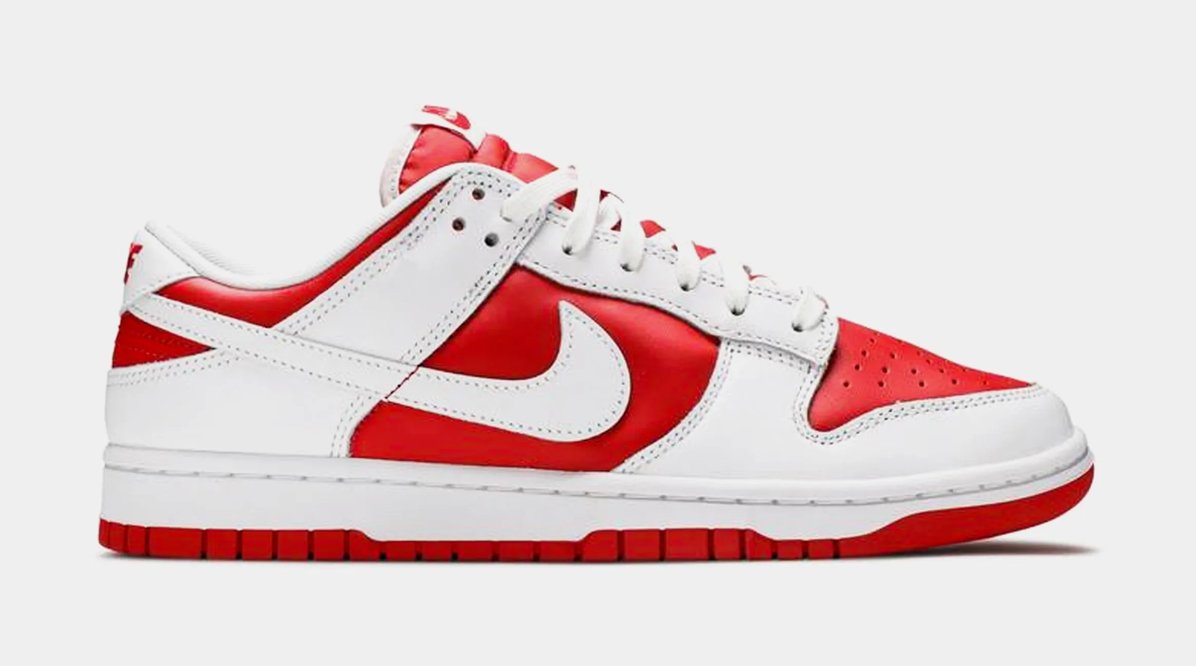 Dunk Low Championship Red Grade School Lifestyle Shoes (White/Red) nike dunk classic design casual sneakers