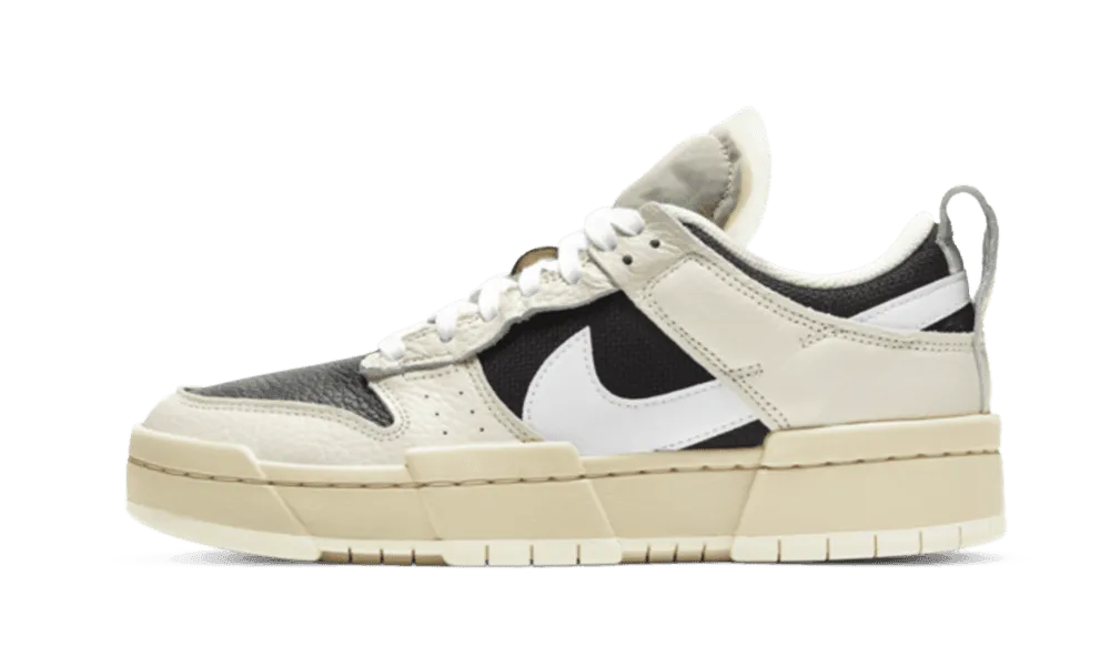 Dunk Low Disrupt Black Pale Ivory Nike Dunk sneakers inspired by basketball roots