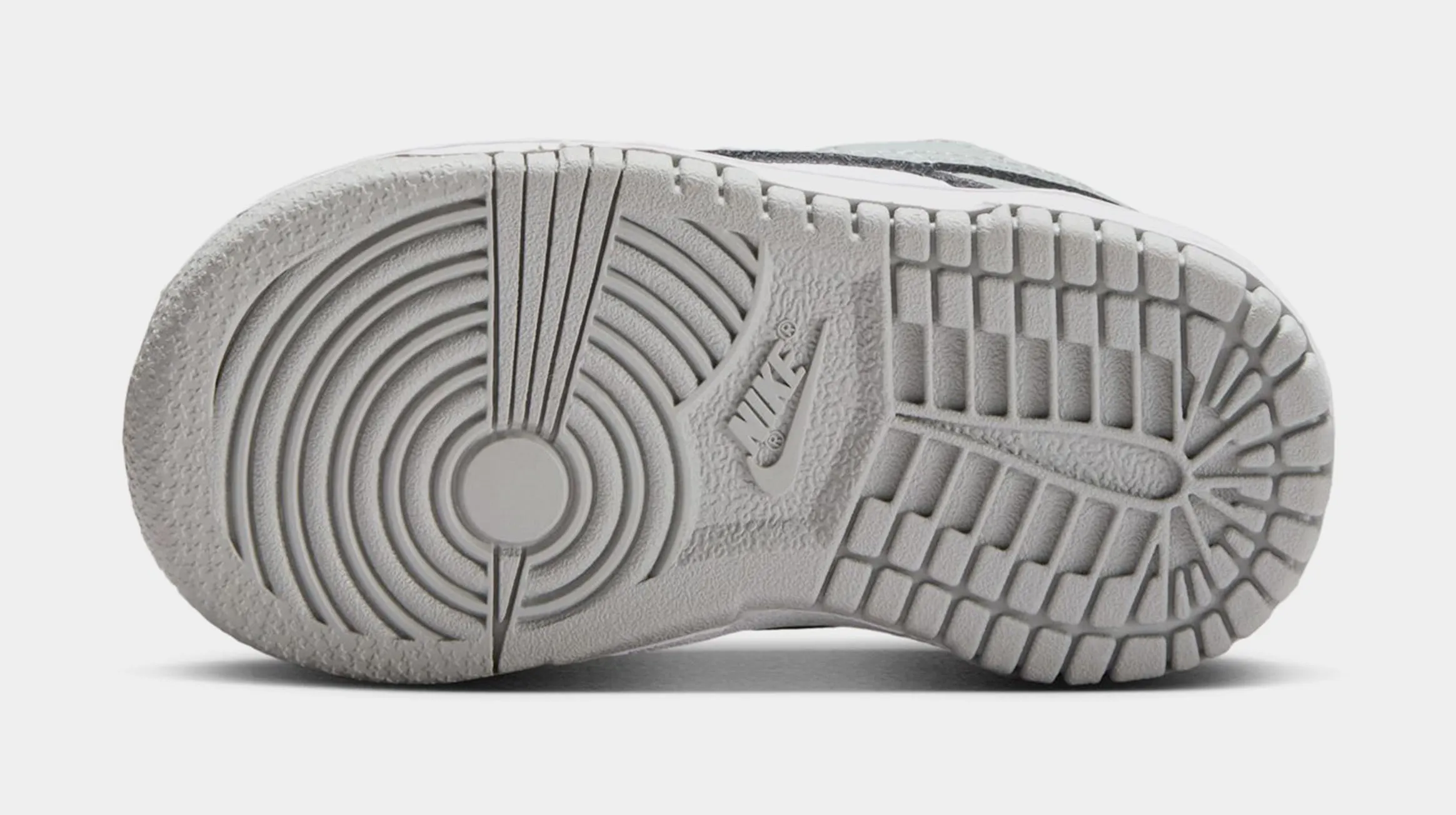 Dunk Low Infant Toddler Lifestyle Shoes (White/White/Light Smoke Grey) Dunk collection