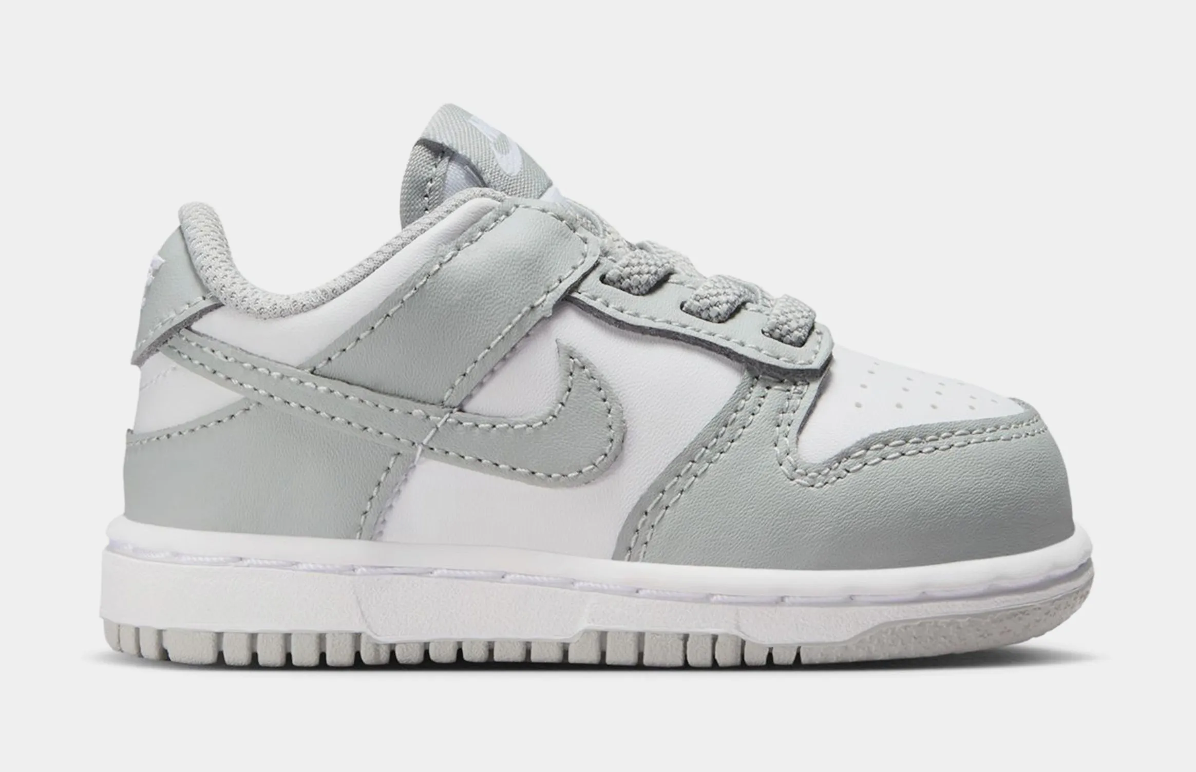 Dunk Low Infant Toddler Lifestyle Shoes (White/White/Light Smoke Grey) nike dunk classic design casual sneakers