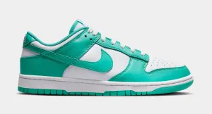Dunk Low Mens Basketball Shoes (White/Clear Jade) nike dunk classic design casual sneakers