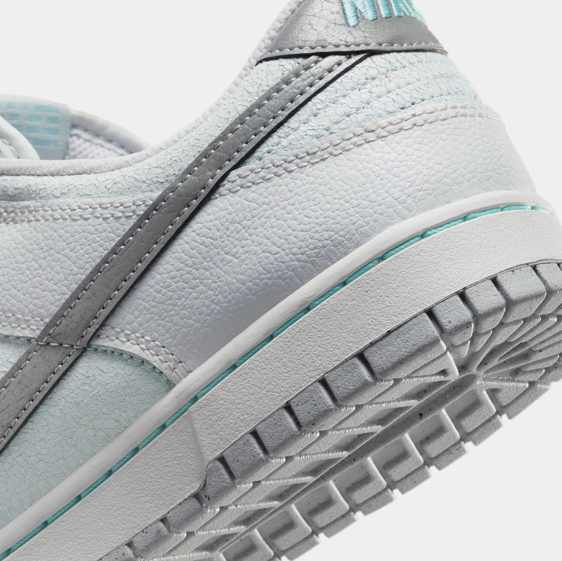 Dunk Low Mens Lifestyle Shoes (Summit White/Glacier Ice/Vast Grey/Metallic Silver) Dunk collection