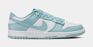 Dunk Low Mens Lifestyle Shoes (White/Denim Turquoise) nike dunk classic design casual sneakers