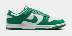 Dunk Low Retro Mens Basketball Shoes (White/Malachite) nike dunk classic design casual sneakers