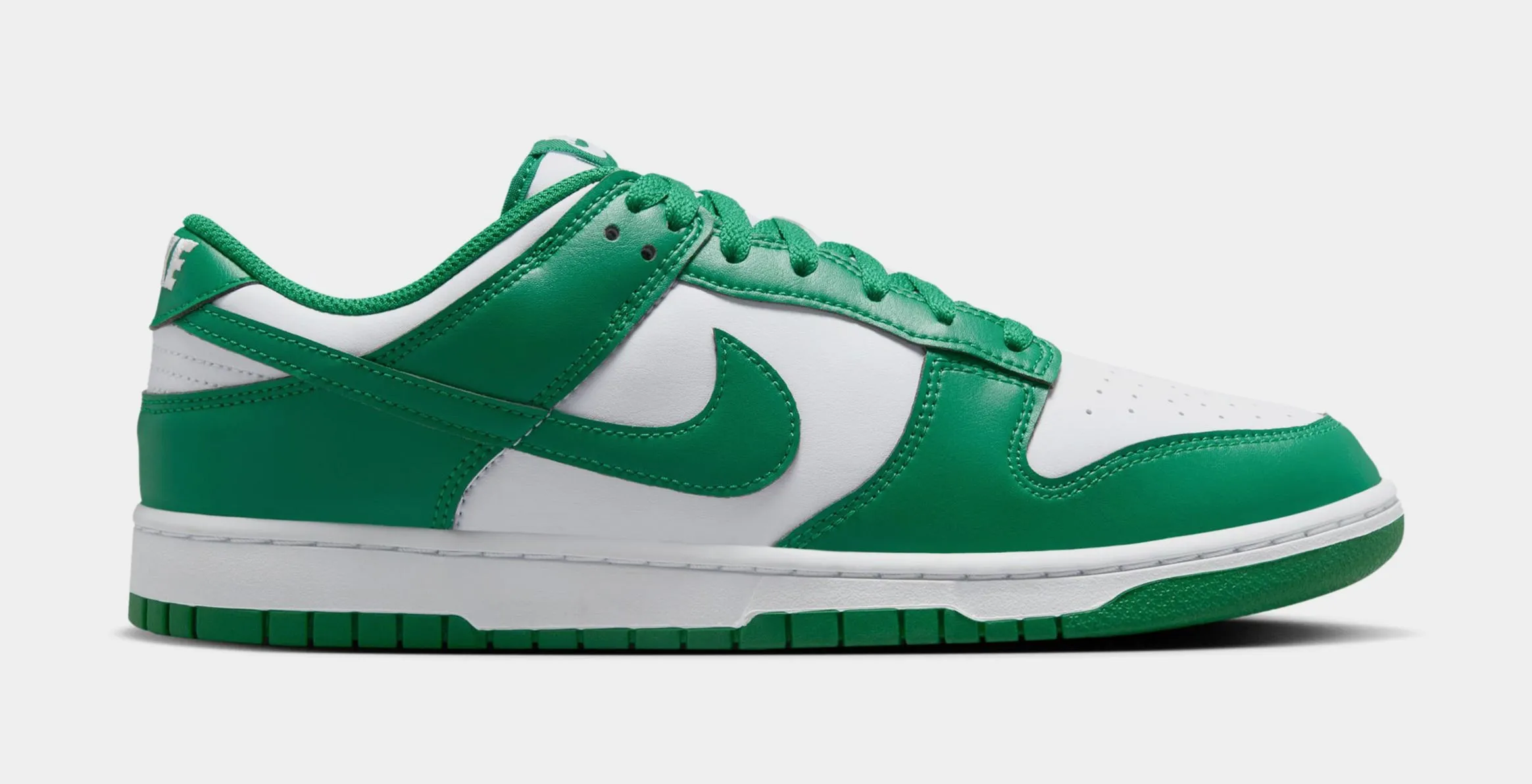 Dunk Low Retro Mens Basketball Shoes (White/Malachite) nike dunk classic design casual sneakers