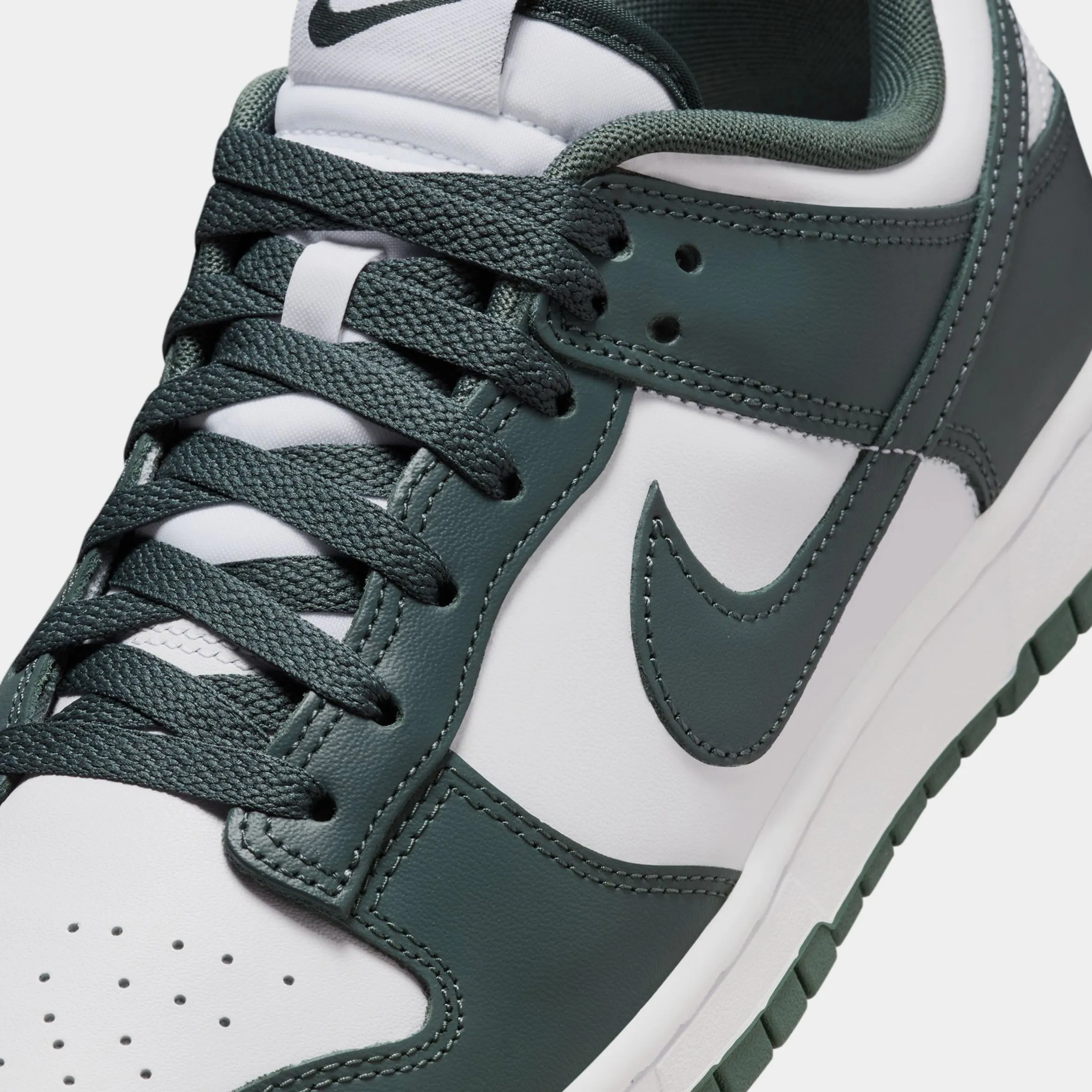 Dunk Low Retro Mens Lifestyle Shoes (White/Vintage Green/White) Dunk collection
